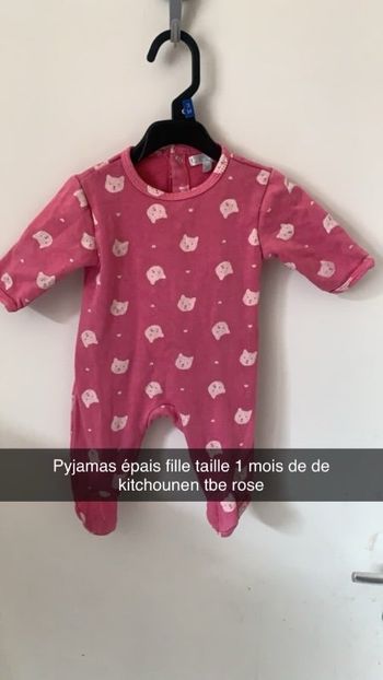 Pyjamas fille taille 1 mois