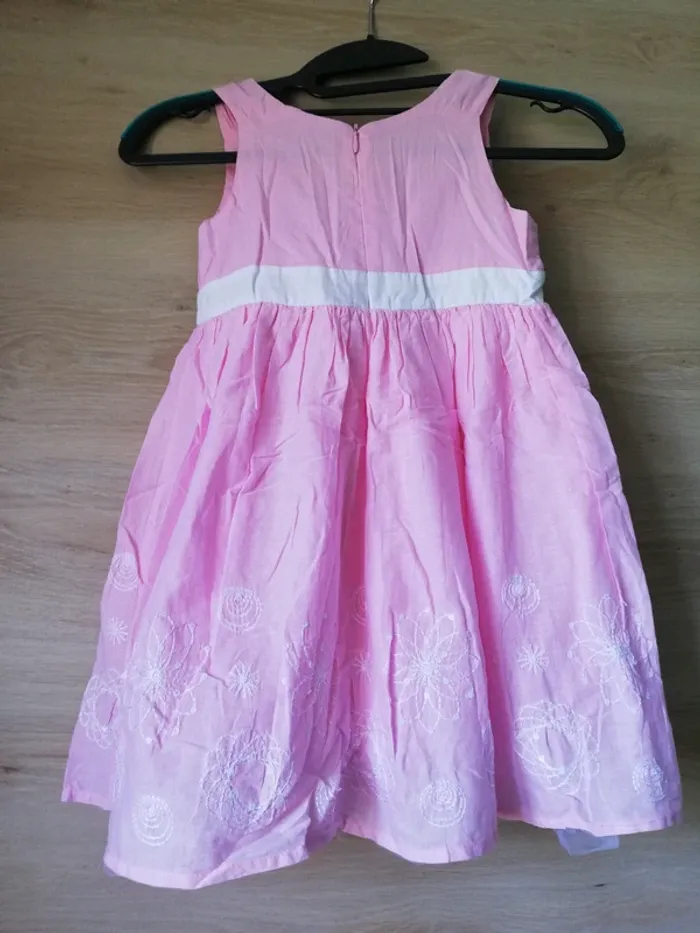 Robe sans manches, rose et blanc, fille - photo numéro 2