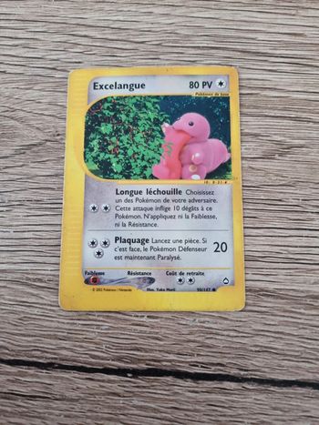 Carte pokémon Excelangue 90/147 année 2002