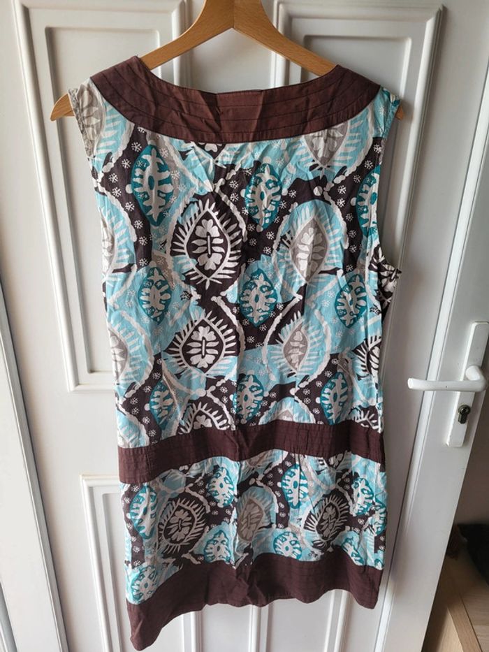 Tunique marron bleu - photo numéro 2