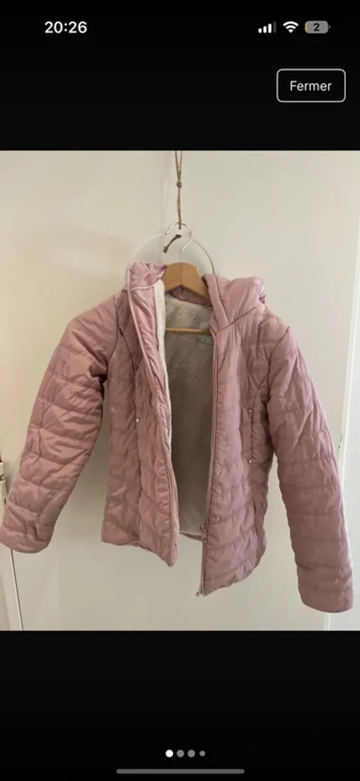 Doudoune okaid rose étoile enfant 12 ans
