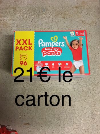 Xxl pack 96 couches Pampers baby dry pants taille 5