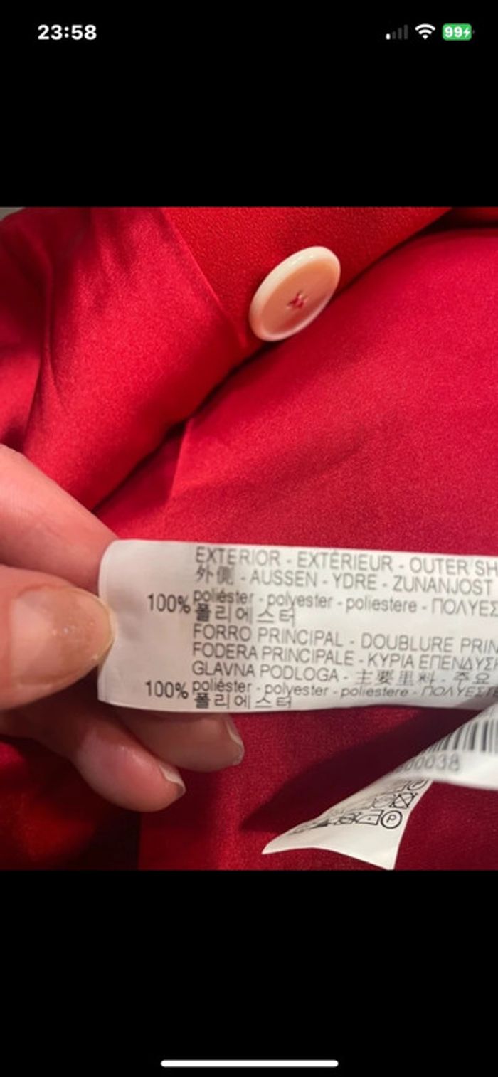 Blazer rouge vif Zara taille M neuve - photo numéro 9