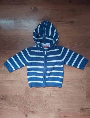 Gilet à capuche zip DPAM 3 mois