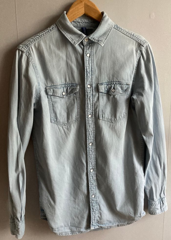 chemise aspect jean délavé