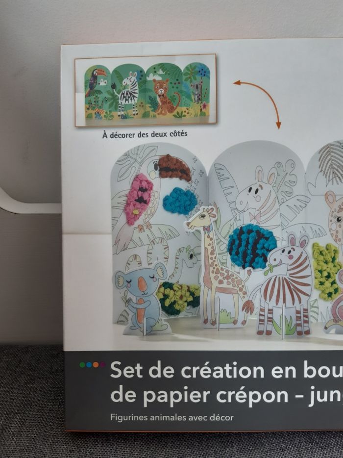 Loisir créatif : set de création en boulettes de papier crépon : jungle Crelando - photo numéro 2
