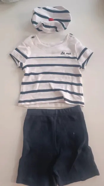 Ensemble marin 3 mois