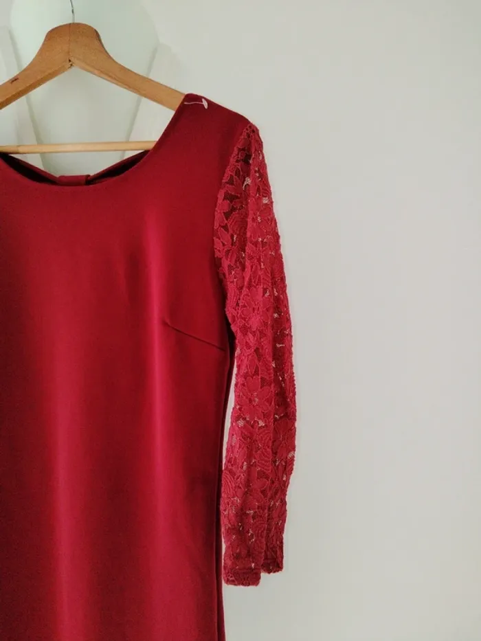 Robe de soirée mi-longue manches ¾ - photo numéro 2