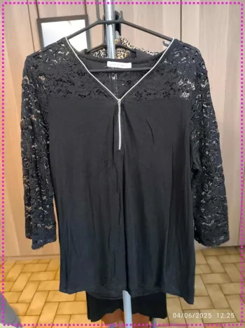 Blouse noire manches 3/4