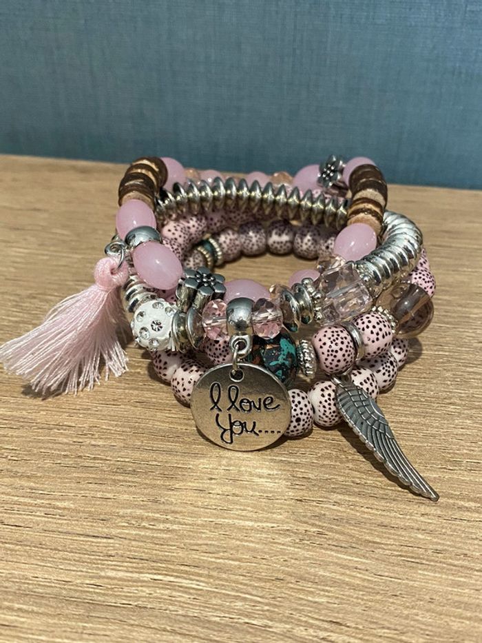 Lot de 4 bracelets fantaisie