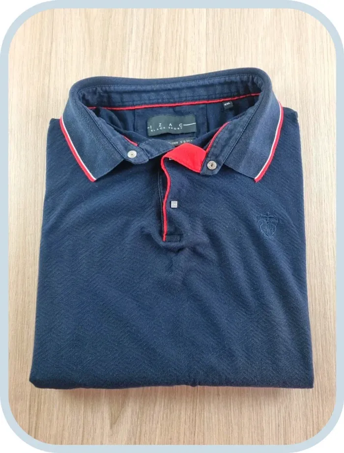 Polo bleue IZAC Black Sport coupe chic/sport Homme Taille XXL