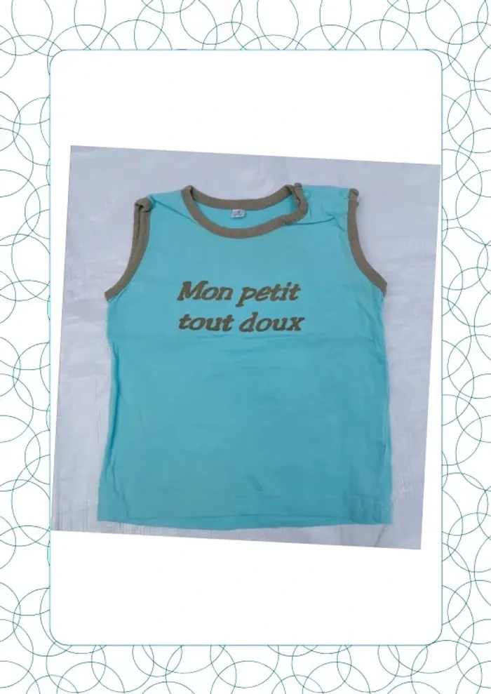 Tee shirt sans manche 6 mois