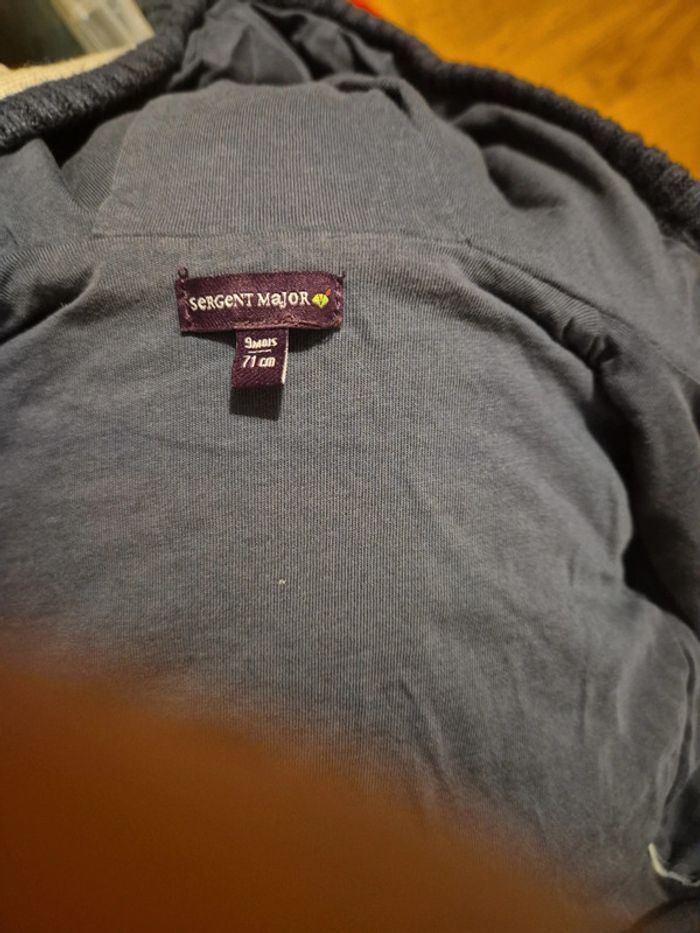 Gilet capuche zip beige taille 9 mois - photo numéro 4