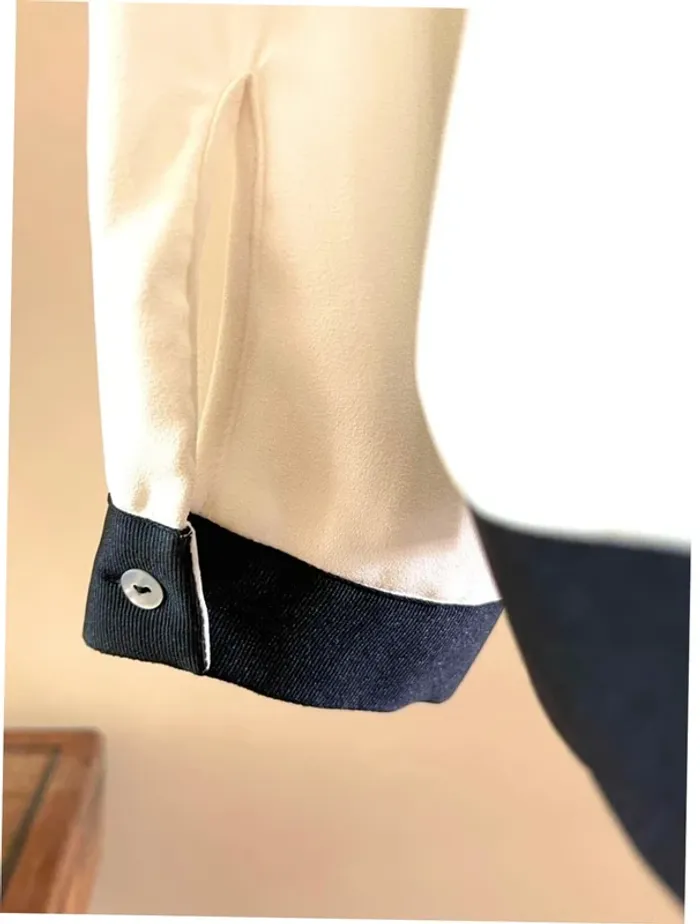 Sublime chemise blouse chic neuve Zara blanc écru et passementerie bordure noir - photo numéro 14