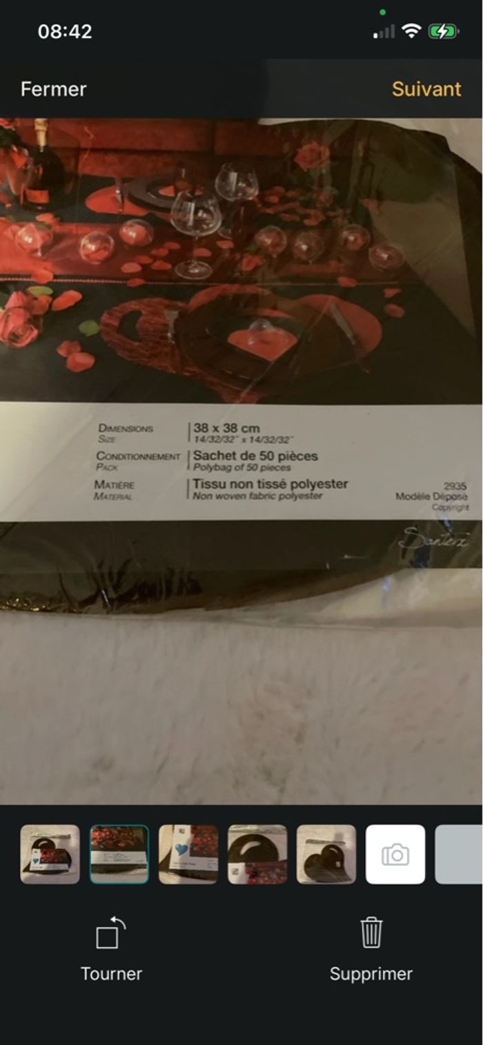 Lot de 50 sets de table, marron neuf - photo numéro 5