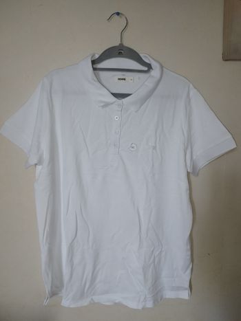 Polo blanc manches courtes