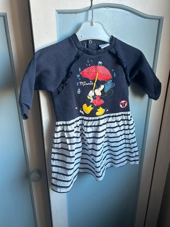 Robe molletonnée Minnie , Marine , 3 mois