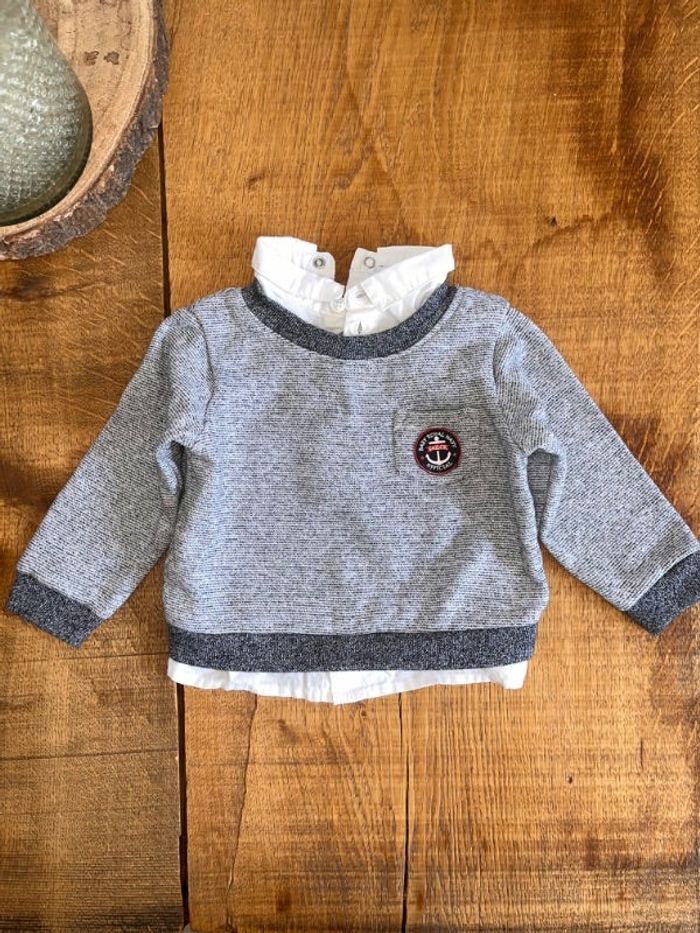 Pull avec sous chemise