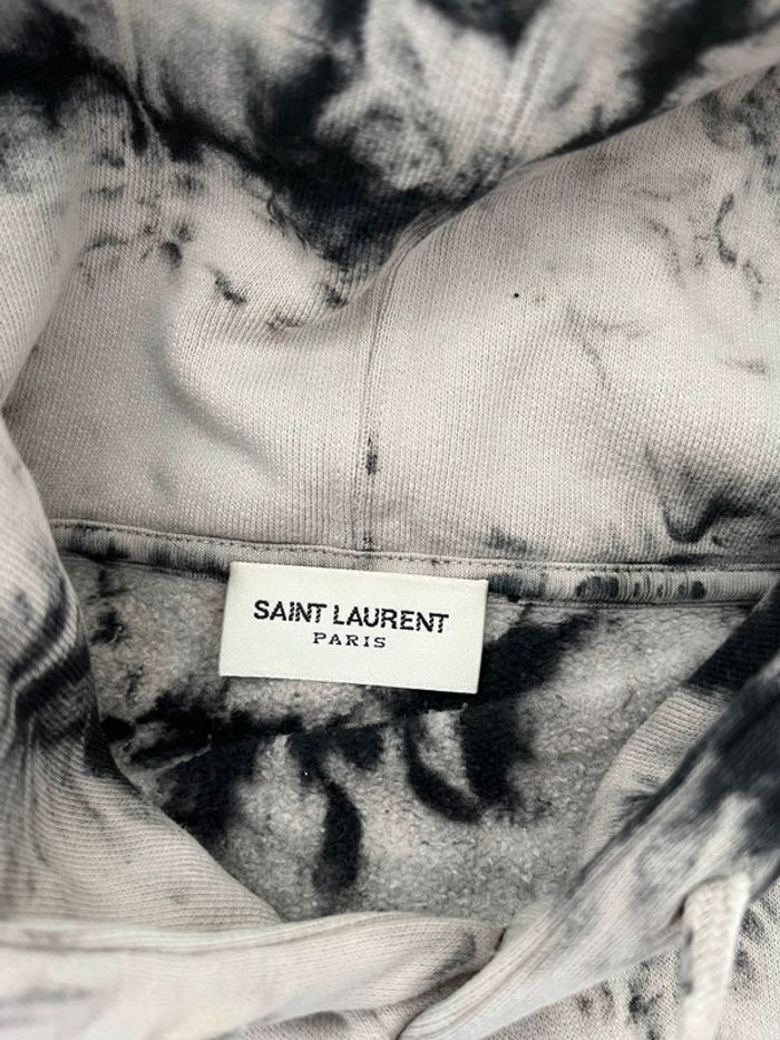 Sweat à capuche gris et noir Saint Laurent - photo numéro 6
