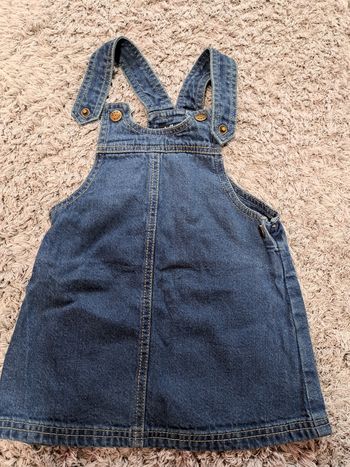Robe salopette en jean 24 mois
