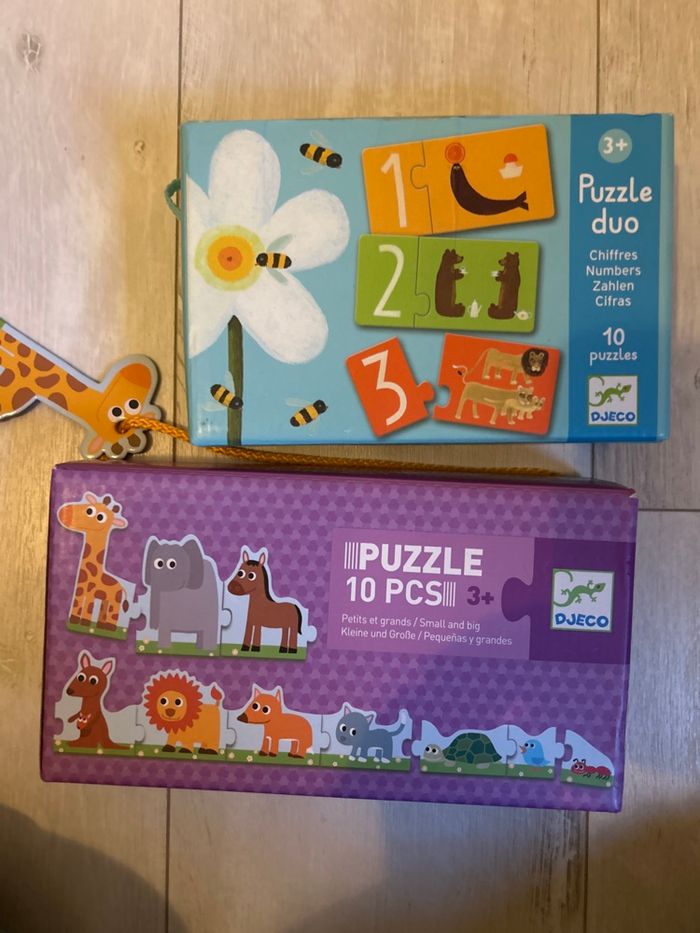 Lot puzzle djeco et petit train à tirer - photo numéro 6