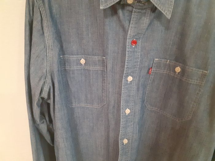 Chemise en jeans bleu Levi's homme - photo numéro 10