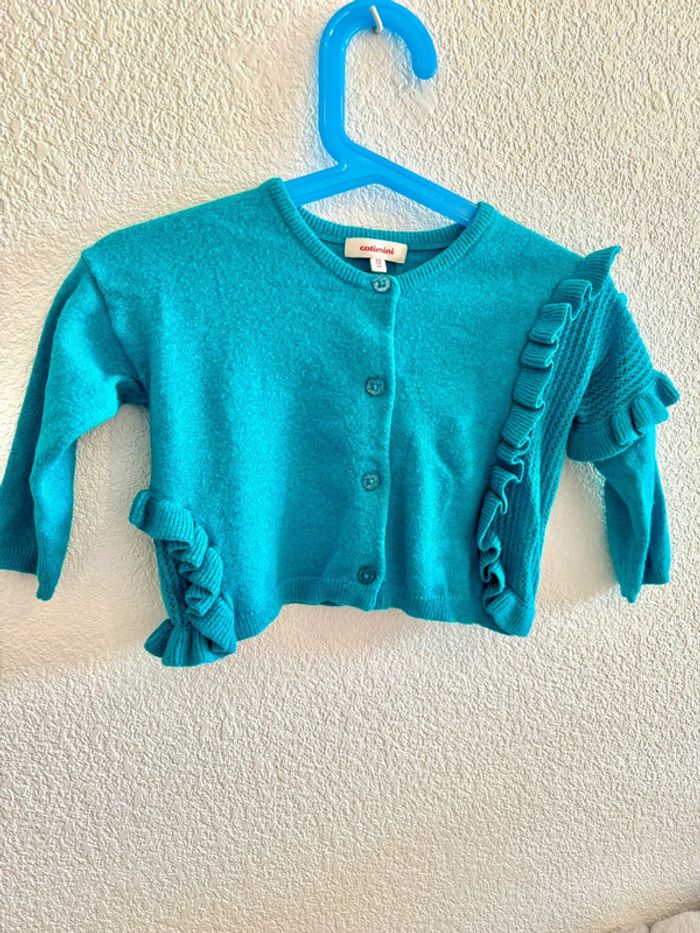 Gilet pailletée bleu catimini