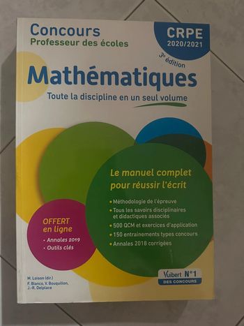 Livre crpe mathématiques vuibert