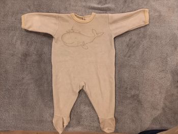 Pyjama dors-bien en velours Petit bateau 3mois