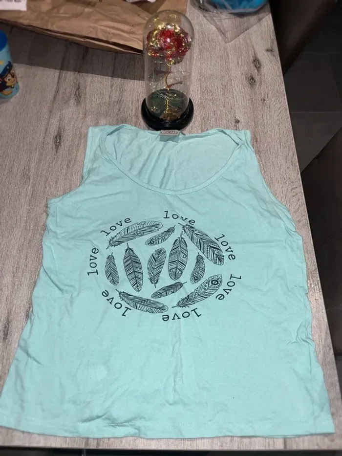 🌟 Débardeur Turquoise "Love" 🌟