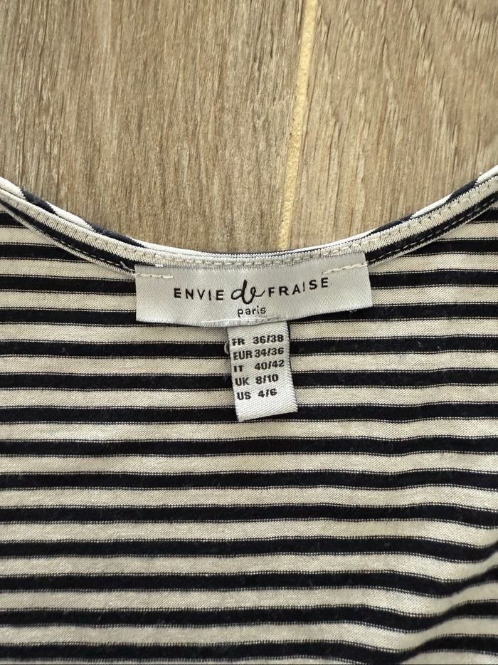 Jolie robe longue grossesse envie de fraise36/38 marinière - photo numéro 4