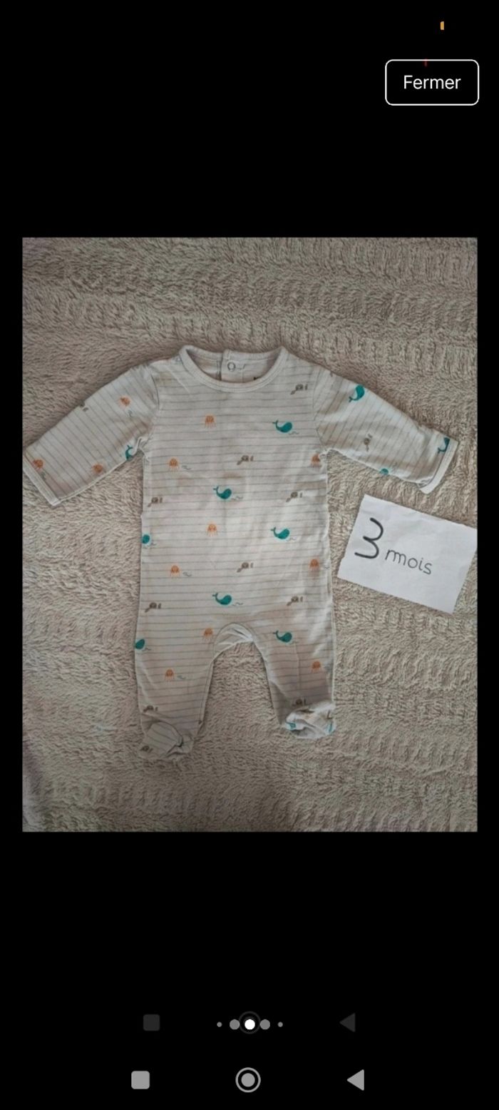 Lots vêtements bébé garçon taille 3 mois demi-saison/été - photo numéro 7