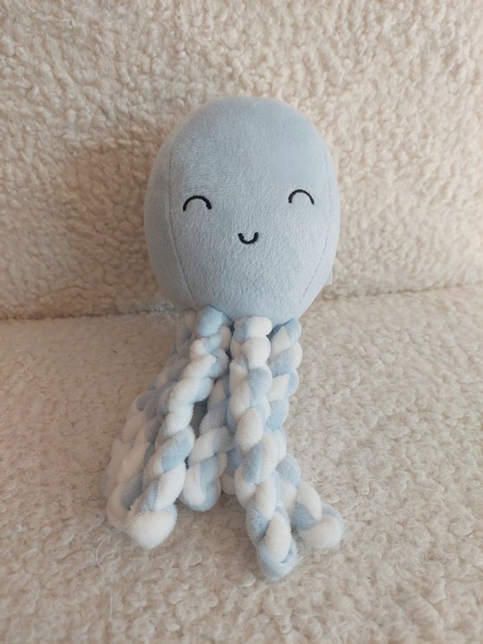 Interbaby - pieuvre bleu et blanche