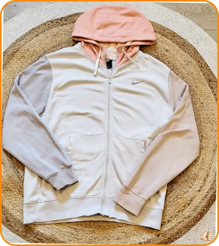 Veste à capuche Nike - Taille M Oversize - Homme - Très bon état - Blanc cassé