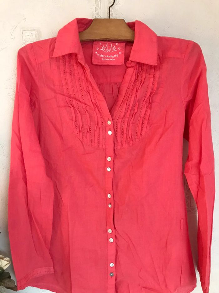 Chemise rose/corail Cache Cache - photo numéro 2