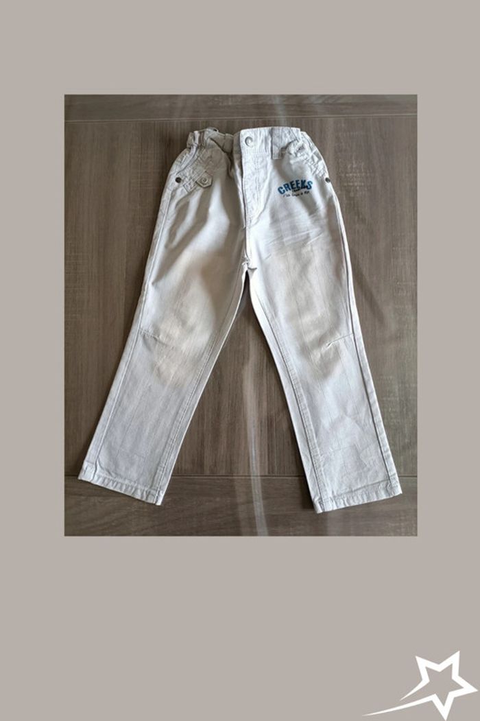 Pantalon léger Creeks gris/beige 24 mois