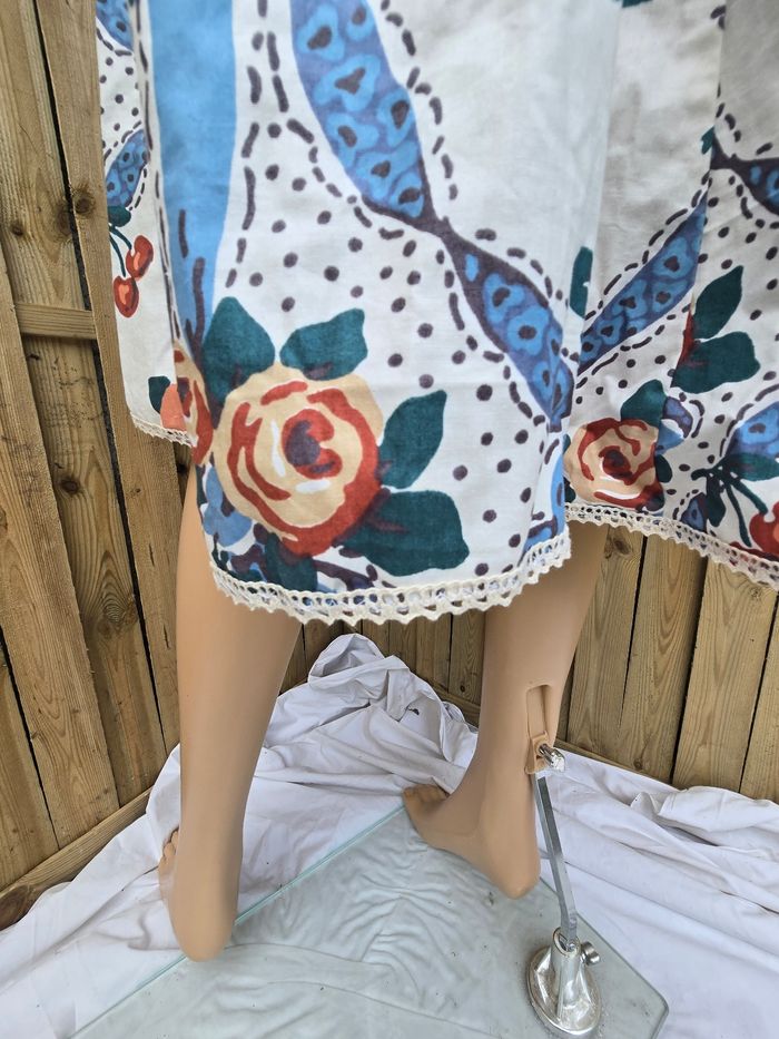 Robe provençale 🍒vintage fait main🍒 taille 48/50 regarder les mesures - photo numéro 7