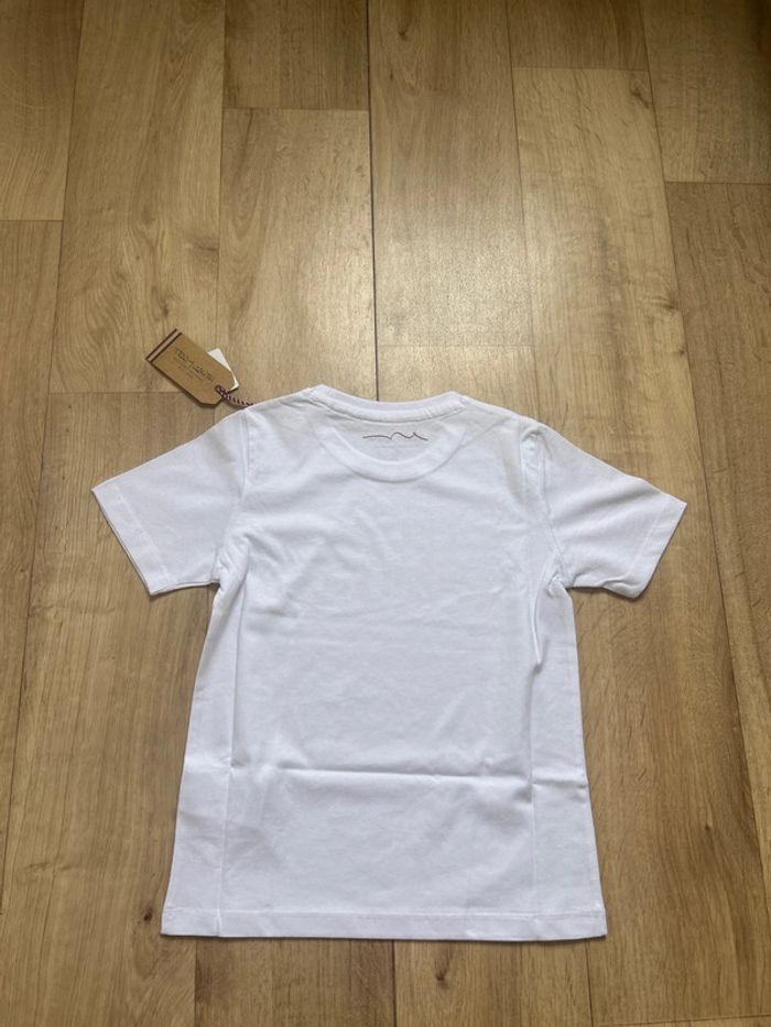 T-shirt Teddy Smith blanc logo marine 8ans - photo numéro 3