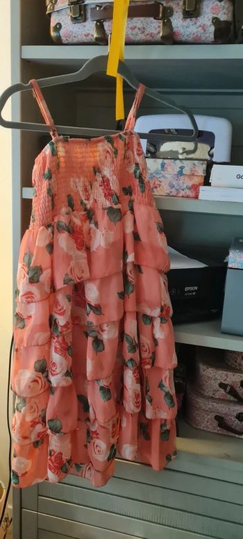 Robe fleurie volant 8/10 ans