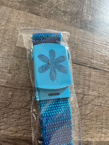 Ceinture bleue « fleur»