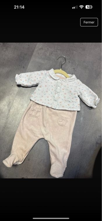 Pyjama + gilet sergent major 3 mois 