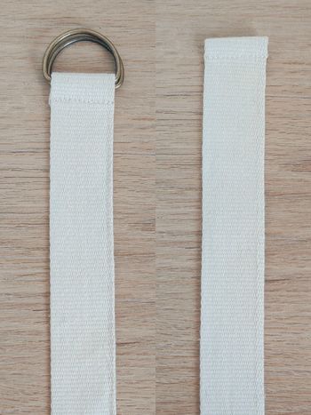 Ceinture  crème toile - 110cm réglable
