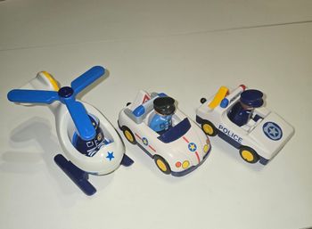 123 playmobil lot de 3 véhicules de police complets