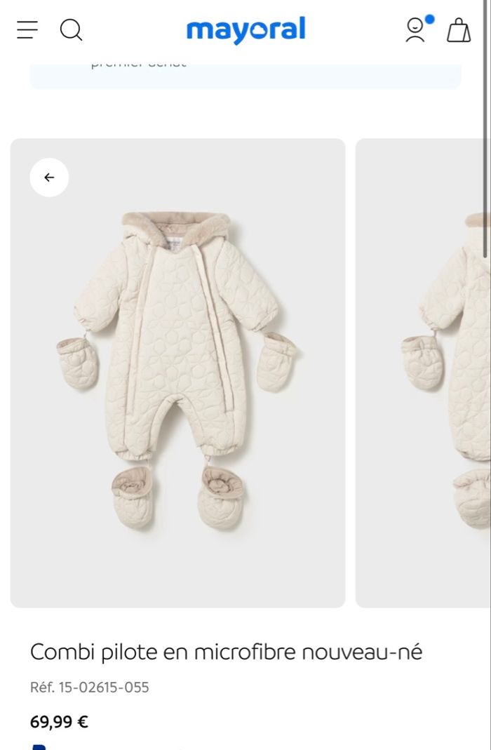 Combinaison pilote Mayoral neuve 6/9 mois - photo numéro 7