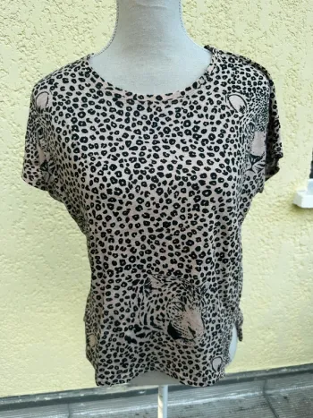 T-shirt guépard - Marque SFERA Casual - Taille M 🐆