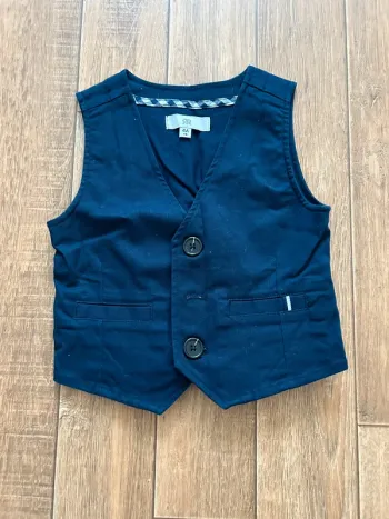 Gilet bleu 4 ans.