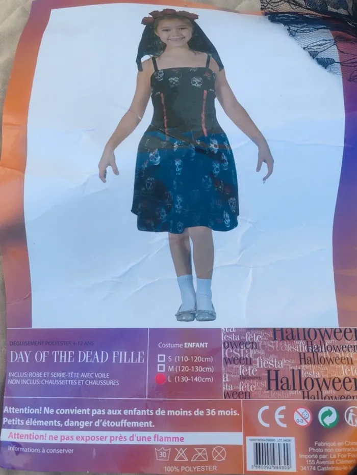 Robe déguisement halloween 8/10 ans