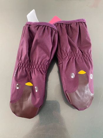 Moufle gants de ski luge Bebe 500 warm violettes