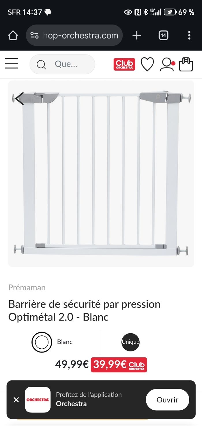 Barrière de sécurité enfant par pression - photo numéro 2