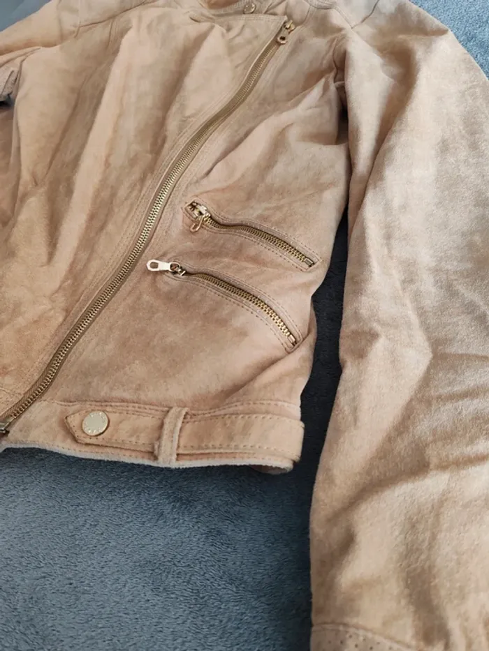 Veste biker en cuir velours Salsa Femme Leather  – Taille S (36) - photo numéro 9